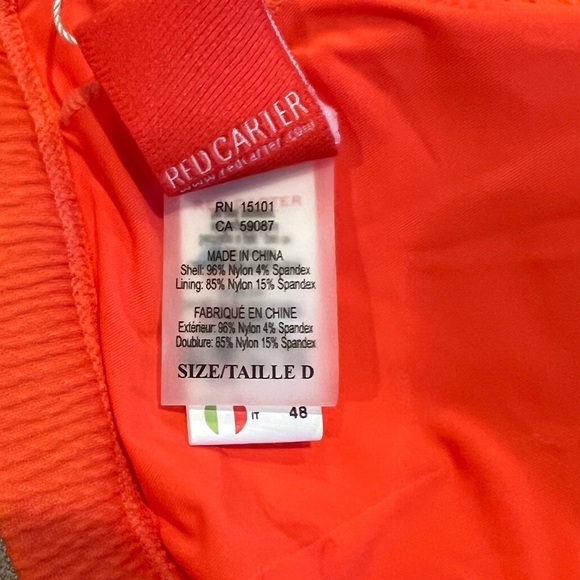 Red Carter Beach Chic Carly Bikini Top in Persimmon (12 D) - Picture 7 of 10